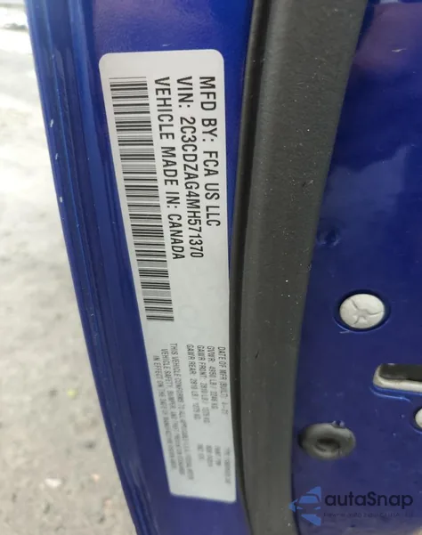 2021 Dodge Challenger Sxt from USA, damaged, VIN 2C3CDZAG4MH571370